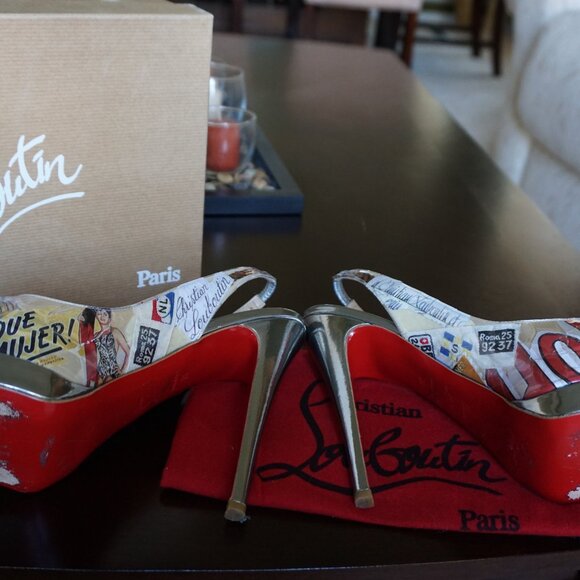 AUTHENTIC Christian Louboutin Cate Trash 140 PVC/Specchio Calf - Picture 5 of 7